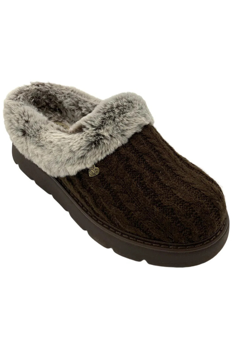Skechers Bobs Women's Warm Greetings Keepsake Light Slippers Chocolate - Medium